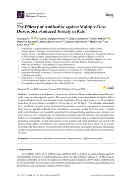 The Efficacy of Amifostine Against Multiple-Dose Doxorubicin-Induced Toxicity in Rats