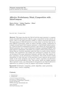 Affective Evolutionary Music Composition with Metacompose