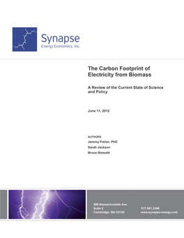 The Carbon Footprint of Electricity from Biomass