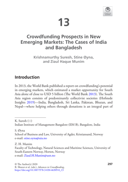 Crowdfunding Prospects in New Emerging Markets: the Cases of India and Bangladesh