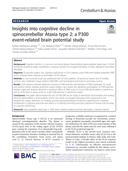 Insights Into Cognitive Decline in Spinocerebellar Ataxia Type 2: A