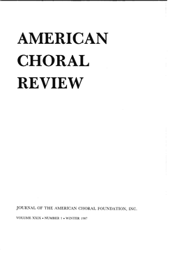 American Choral Review