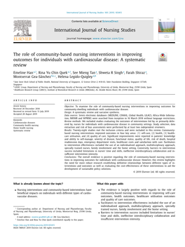 The Role of Community-Based Nursing Interventions in Improving Outcomes for Individuals with Cardiovascular Disease: a Systematic Review