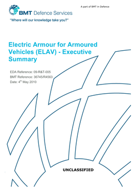 Electric Armour for Armoured Vehicles (ELAV) - Executive Summary