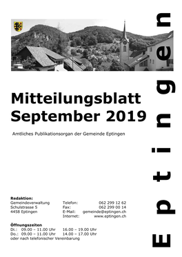 Mitteilungsblatt September 2019