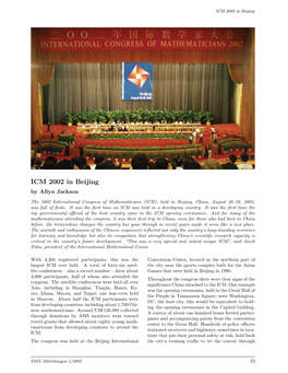 ICM 2002 in Beijing