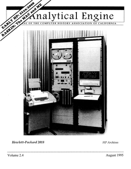 Hewlett-Packard 2018 Volume 2.4 August 1995