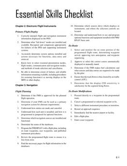 Essential Skills Checklist & Glossary