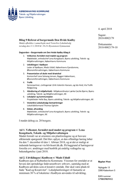 4. April 2018 Sagsnr. 2018-0002179 Dokumentnr. 2018-0002179-10