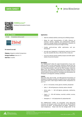 Formoscreen® Antibody Formulation Screen