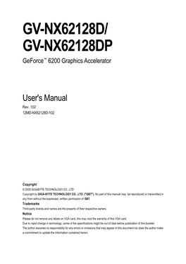 GV-NX62128D/ GV-NX62128DP Geforce™ 6200 Graphics Accelerator