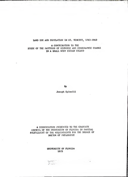 Land Use and Population in St. Vincent, 1763-1960