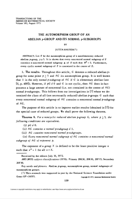 The Automorphism Group of an Abelian P-Group and Its Noncentral Normal Subgroups, J