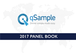 2017 PANEL BOOK the Clear Choice for Research and Data Collection Services