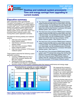 Desktop and Notebook System Processors: Time and Energy