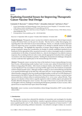 Exploring Essential Issues for Improving Therapeutic Cancer Vaccine Trial Design