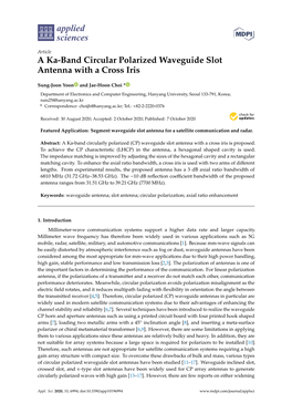 A Ka-Band Circular Polarized Waveguide Slot Antenna with a Cross Iris