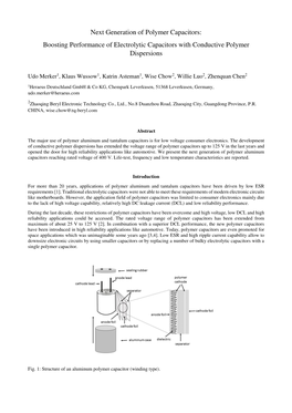 Boosting Performance of Electrolytic Capacitors with Conductive Polymer Dispersions