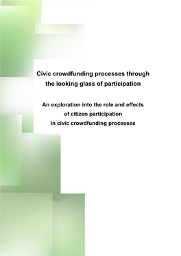 Civic Crowdfunding Processes Through the Looking Glass of Participation