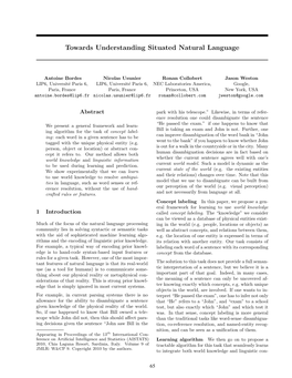 Towards Understanding Situated Natural Language