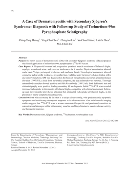 A Case of Dermatomyositis with Secondary Sjögren's Syndrome