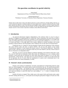 On Spacetime Coordinates in Special Relativity