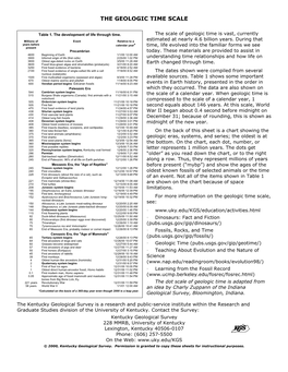 The Geologic Time Scale