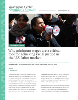 Why Minimum Wages Are a Critical Tool for Achieving Racial Justice in the U.S