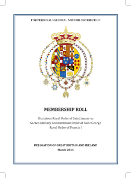 Membership Roll