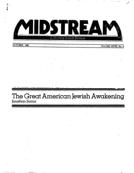 The Great American Jewish Awakening : Jonathan Sarna · · ------·------