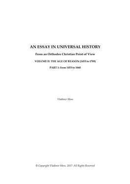 An Essay in Universal History