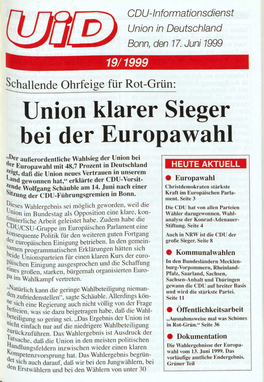 UID 1999 Nr. 19, Union in Deutschland