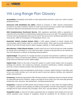 Vision 2040 Glossary