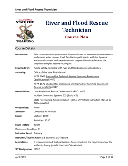 River and Flood Rescue Technician