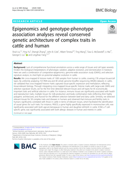 Epigenomics and Genotype-Phenotype Association