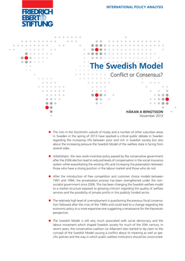 The Swedish Model : Conflict Or Consensus?