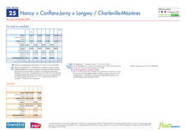 Nancy > Conflans-Jarny > Longwy / Charleville-Mézières