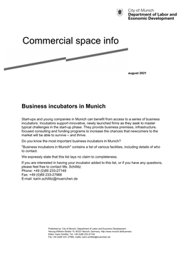 Business Incubators in Munich