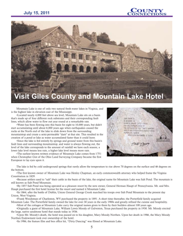 Visit Giles County and Mountain Lake Hotel