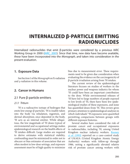 Internalized Β-Particle Emitting Radionuclides