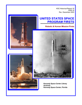 United States Space Program Firsts