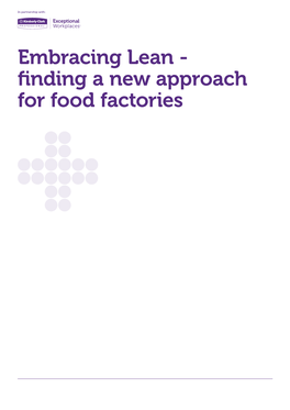 Embracing Lean - Finding a New Approach for Food Factories in Partnership With