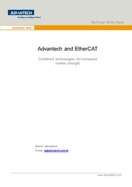 Advantech and Ethercat