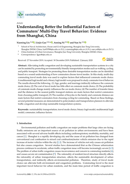 Understanding Better the Influential Factors of Commuters' Multi-Day Travel Behavior: Evidence from Shanghai, China