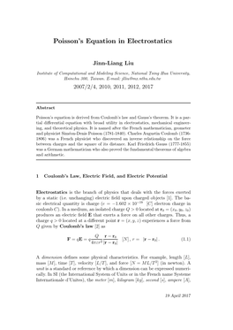 Poisson's Equation in Electrostatics