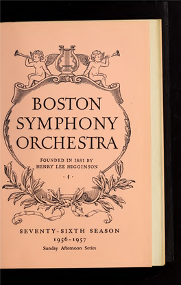 Boston Symphony Orchestra Concert Programs, Season 76, 1956-1957