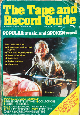 1976 Music Week 'The Record and Tape Guide'