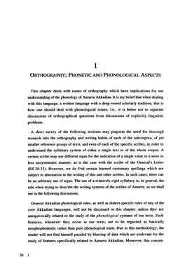 26 Orthography; Phonetic and Phonological Aspects