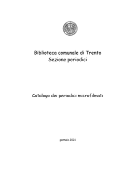 Catalogo Periodici Microfilmati 2021