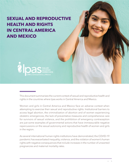 Sexual and Reproductive Health and Rights in Central America and Mexico